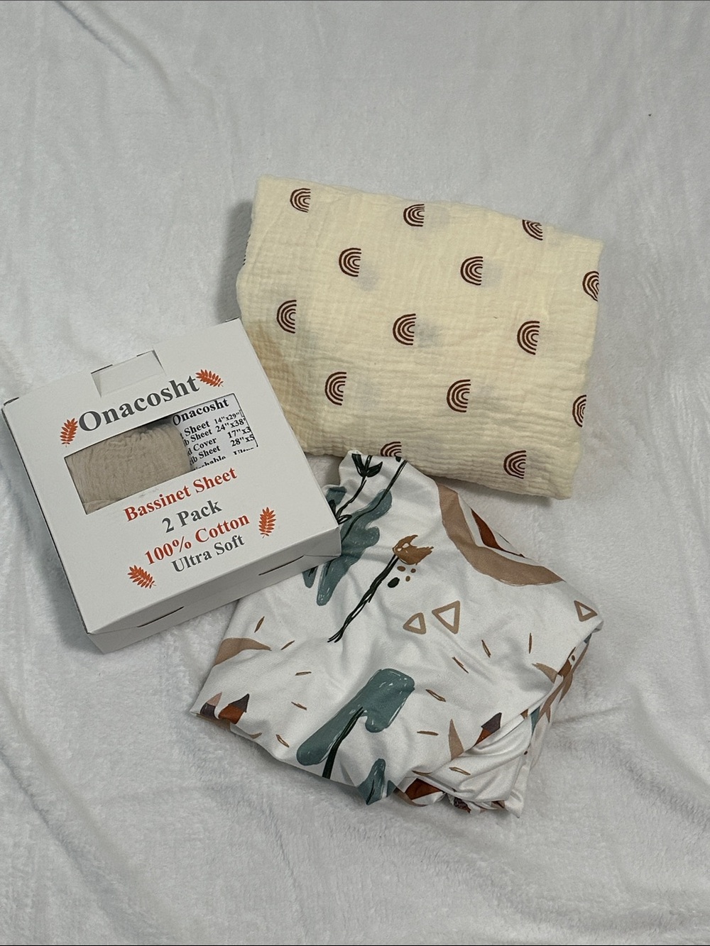 🦅 Bundle of 4 NWT/NWOT Bassinet Sheets